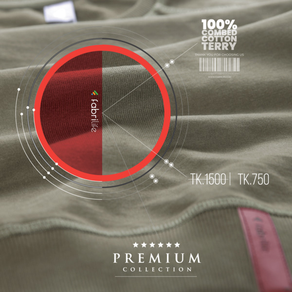 Mens Premium Sweatshirt - Olive - At Best Price | Fabrilife