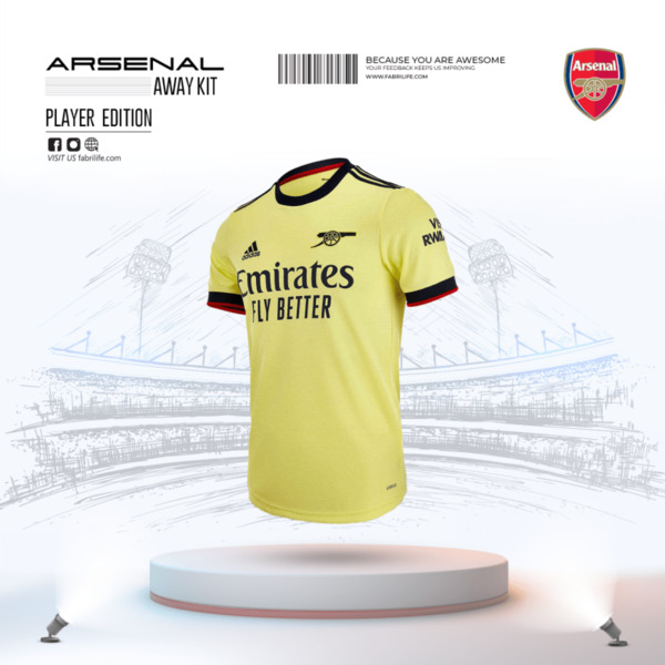 Arsenal-away kit 21-22 (Player Edition) - At Best Price | Fabrilife