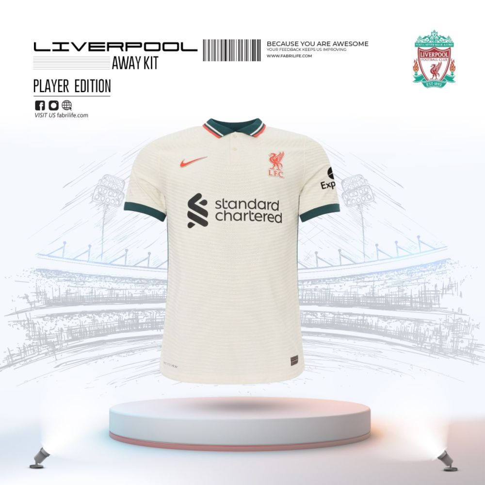 Liverpool away Kit 21-22 (Player Edition) At Best Price Fabrilife