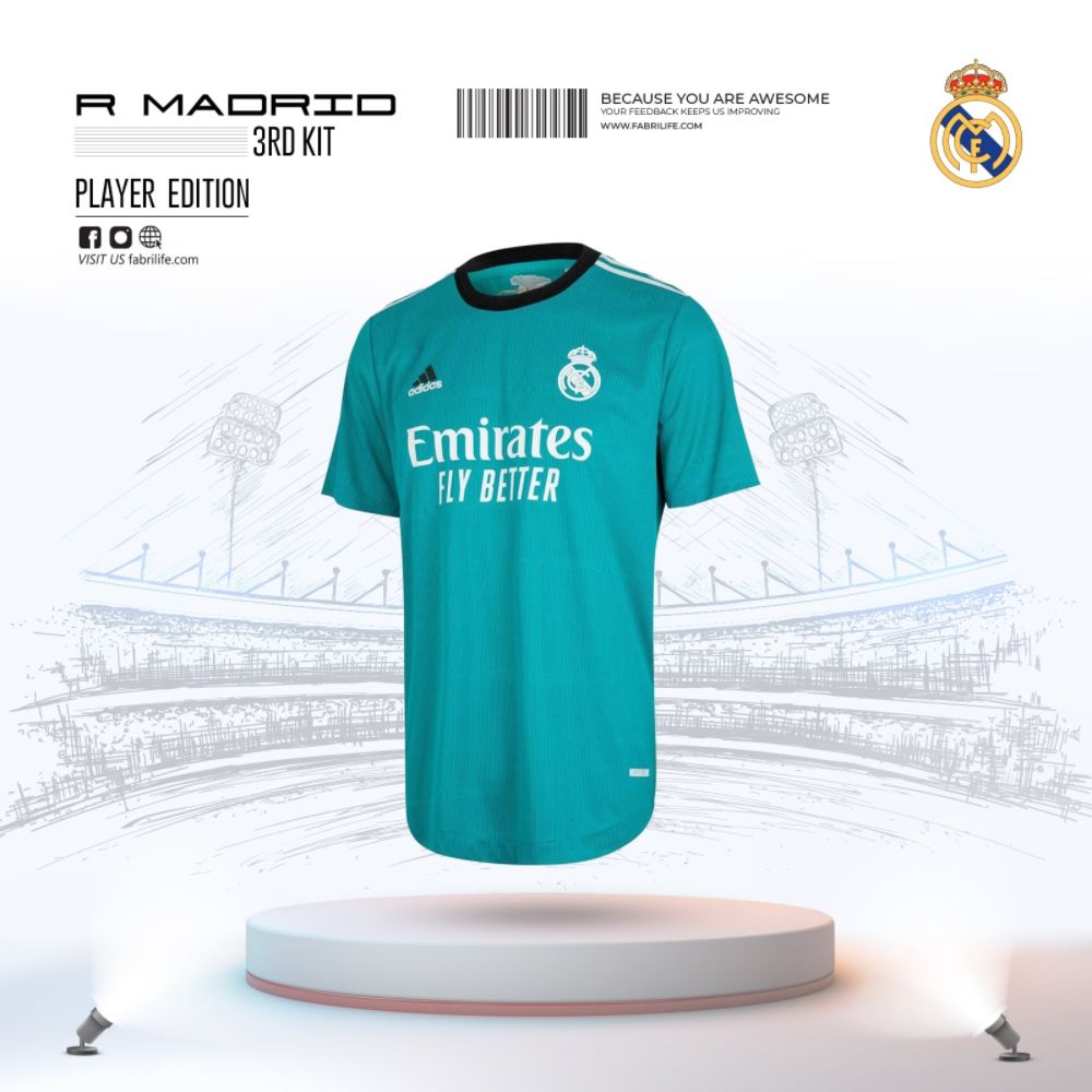 Real Madrid-3rd Kit 21-22 (Player Edition) At Best Price Fabrilife