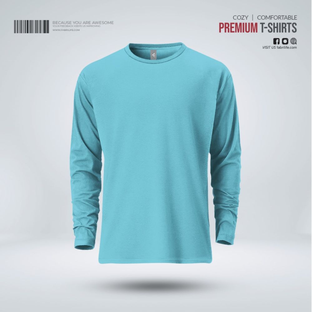 Mens Premium Designer Edition Full Sleeve - Sky Blue - At Best Price