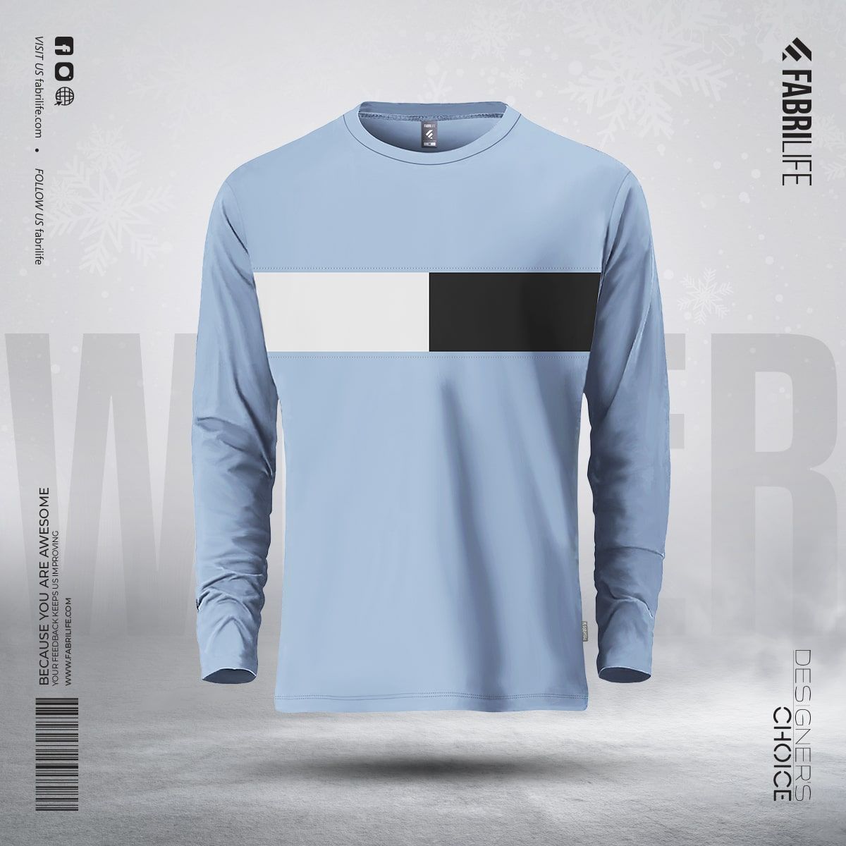 Mens Premium Designer Edition Full Sleeve - Sky Blue - At Best
