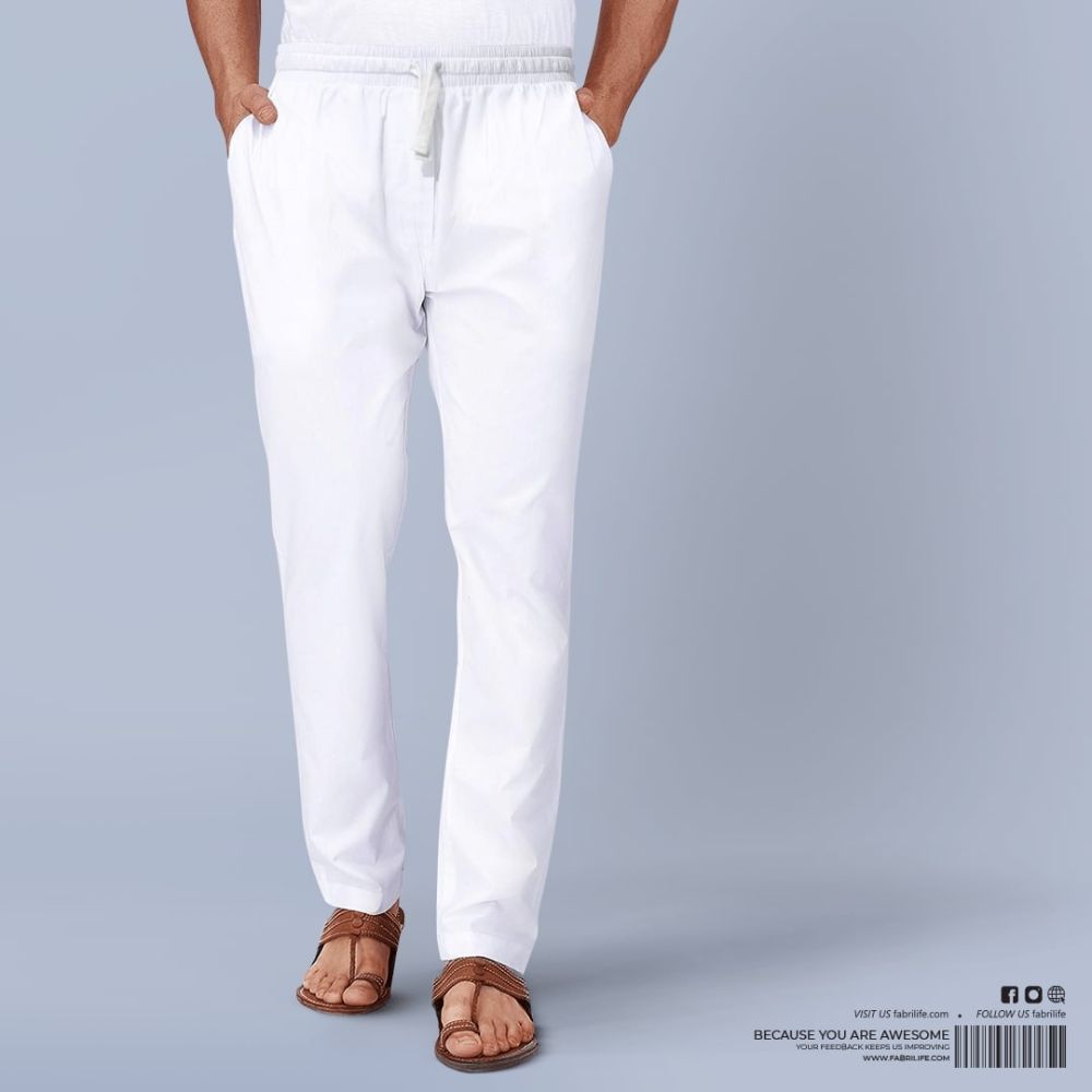 Mens Premium Pajama- White - At Best Price | Fabrilife