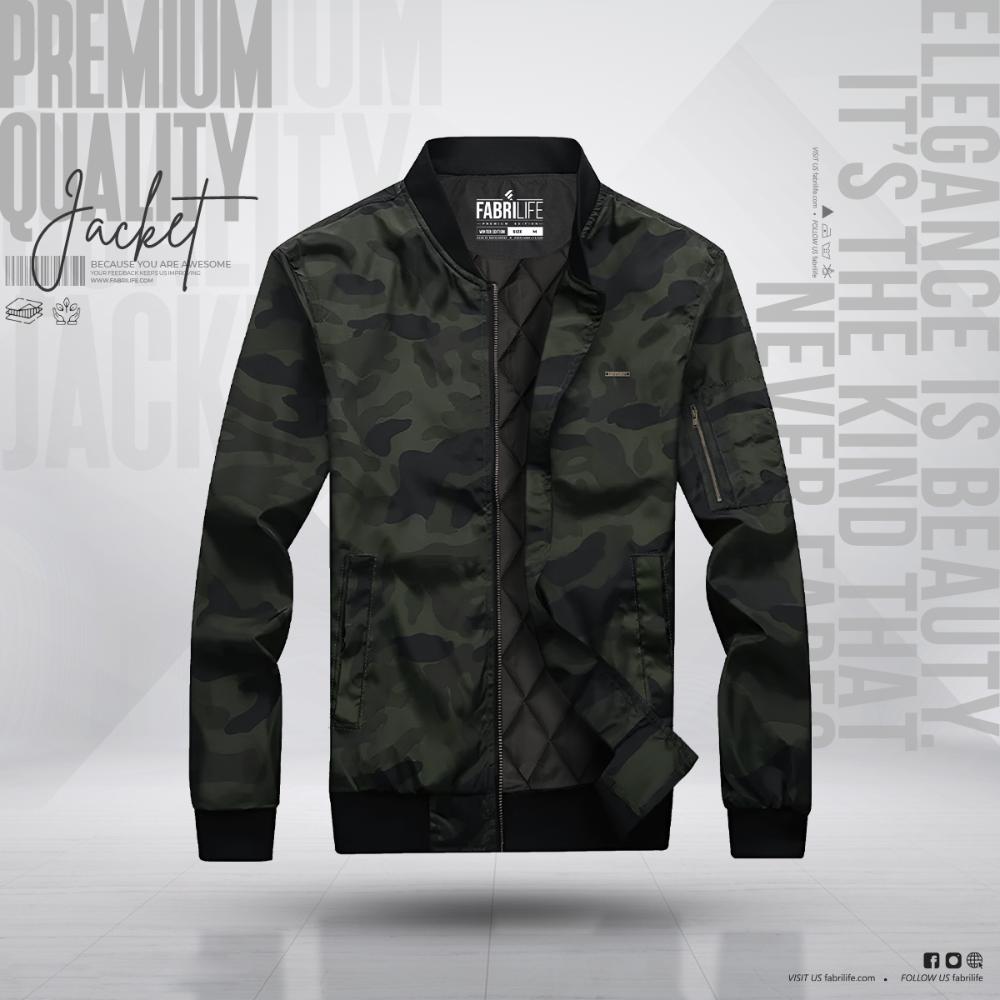 Mens Premium Bomber Jacket - Camo - At Best Price | Fabrilife
