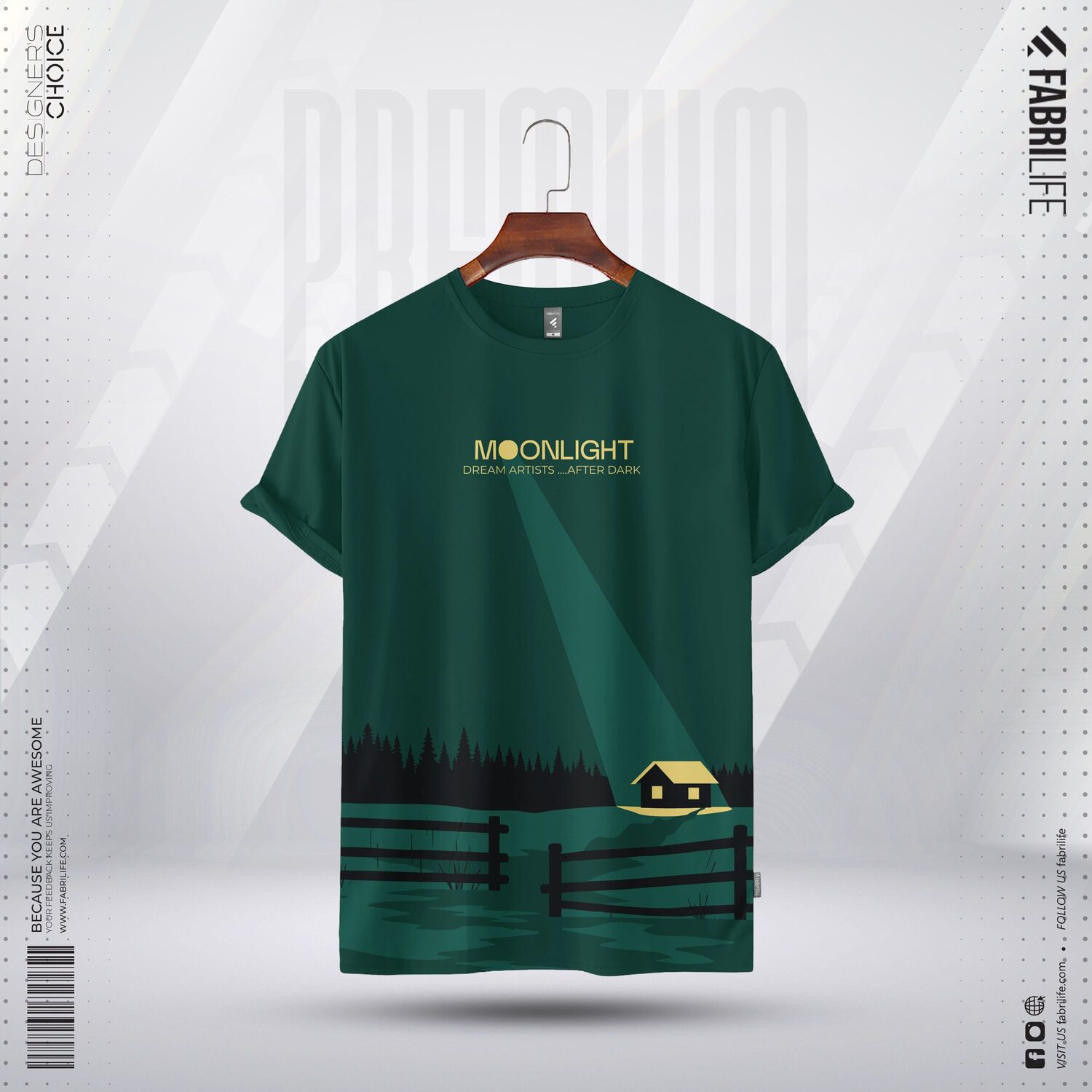 Moonlight Men Moonlight - Men's Half Sleeve T-shirt | Fabrilife
