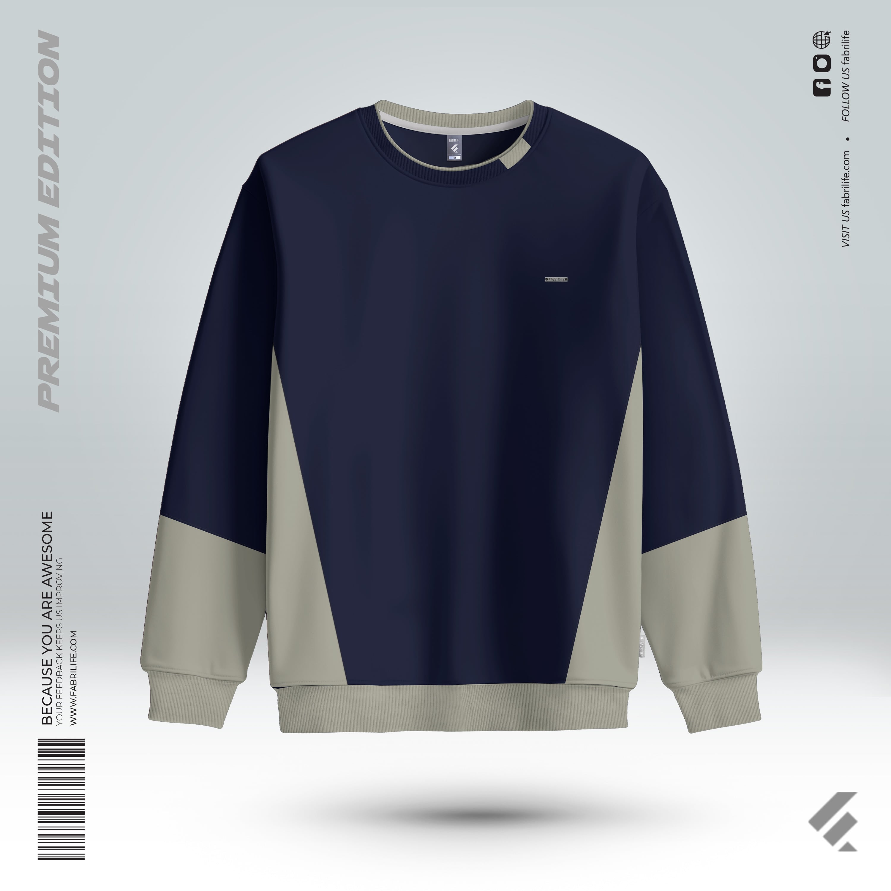 Mens Premium Sweatshirt Navy At Best Price Fabrilife