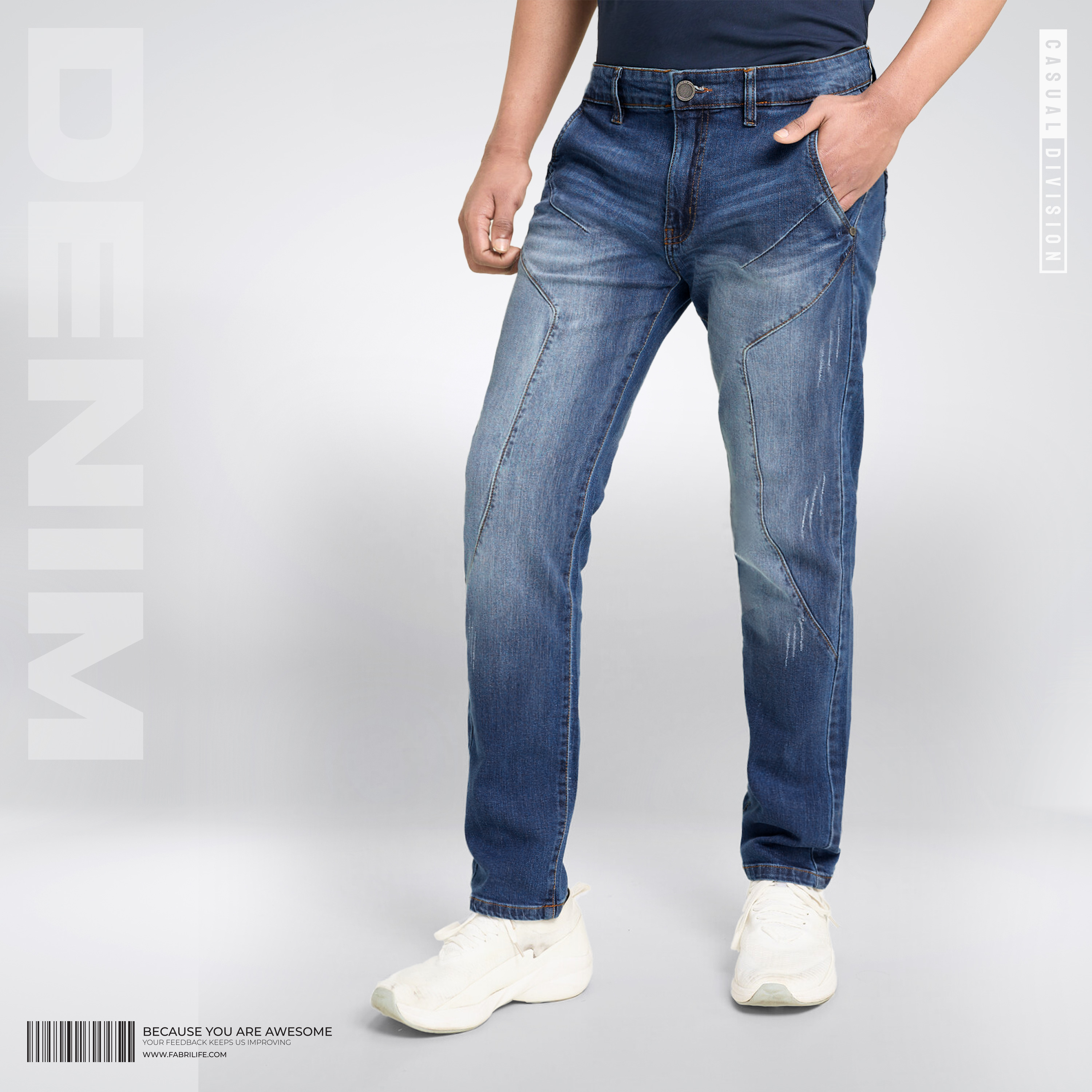 Mens Denim Jeans -Apex [Dark]