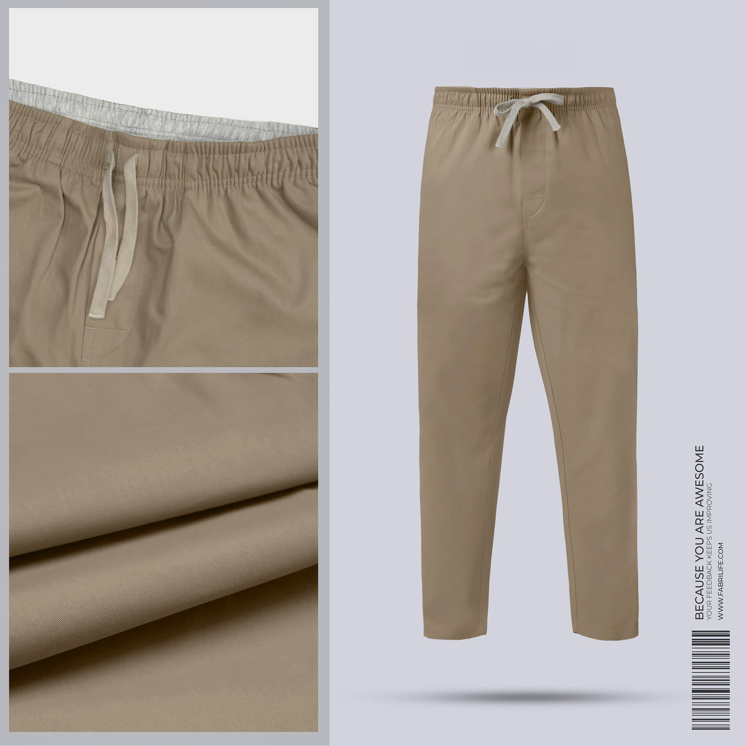Mens Premium Trouser - Natural Beige