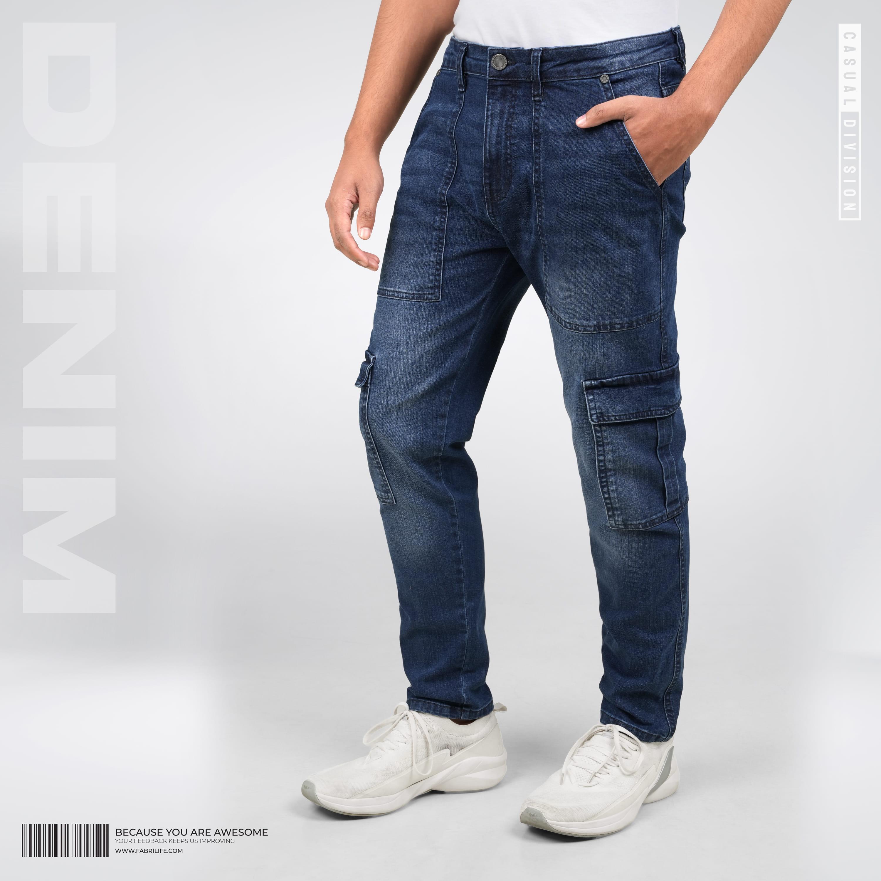 Mens Premium Denim Cargo [6 Pocket]  - Hexacore