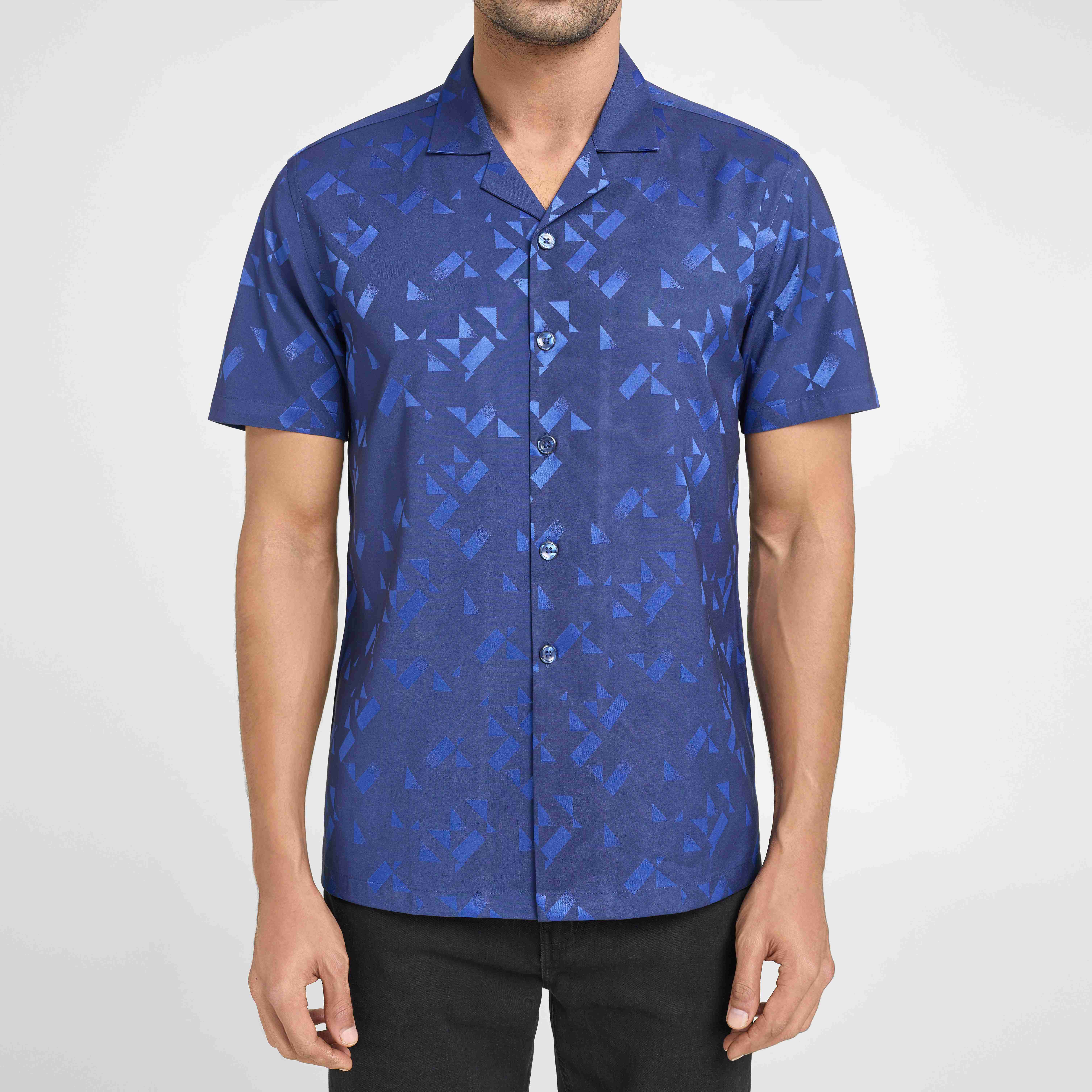 Premium Cuban Shirt - Lavenderash White