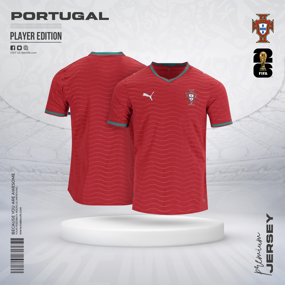 Portugal 2026 World Cup Home Jersey - Player Edition
