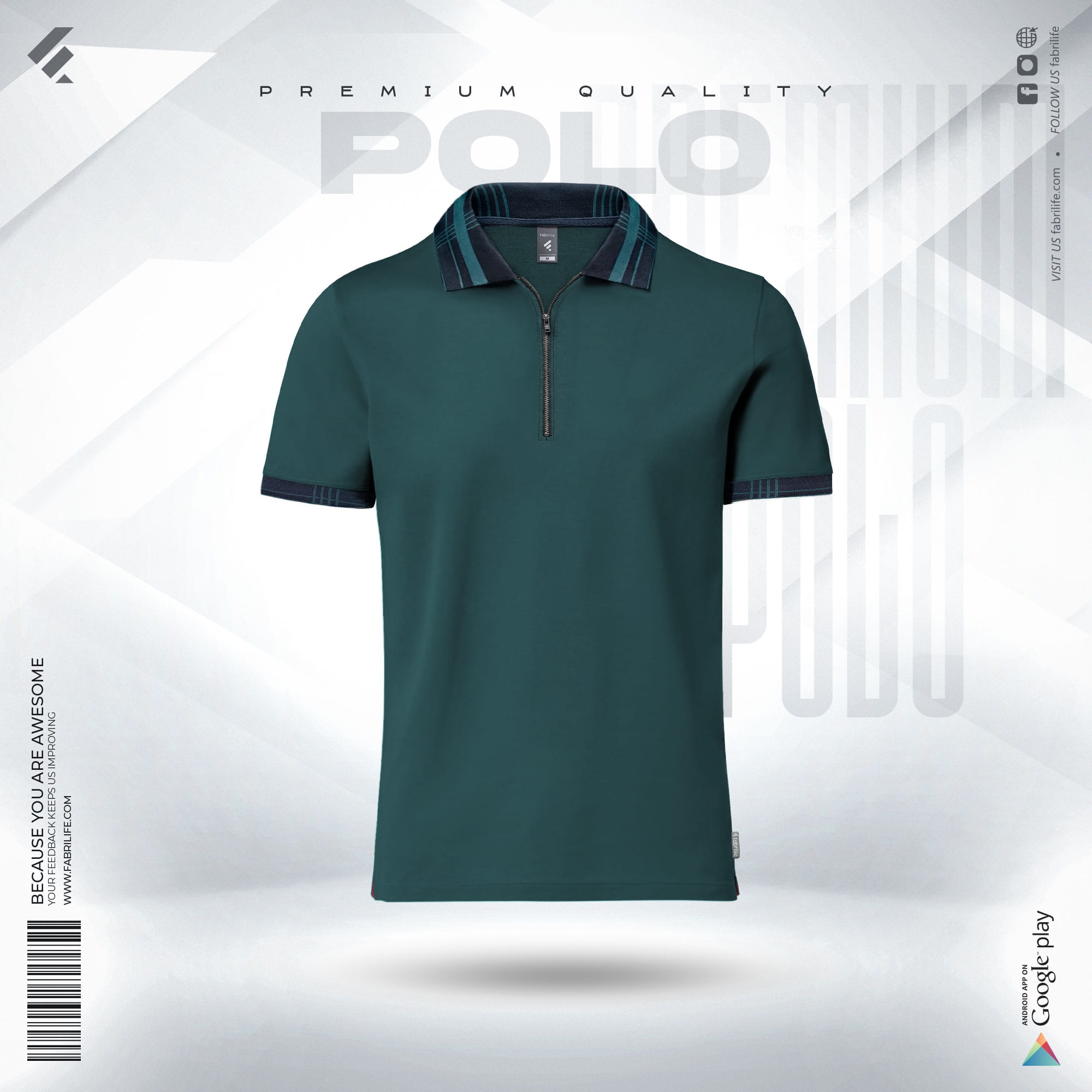 Mens Premium Platinum Polo - Sterling