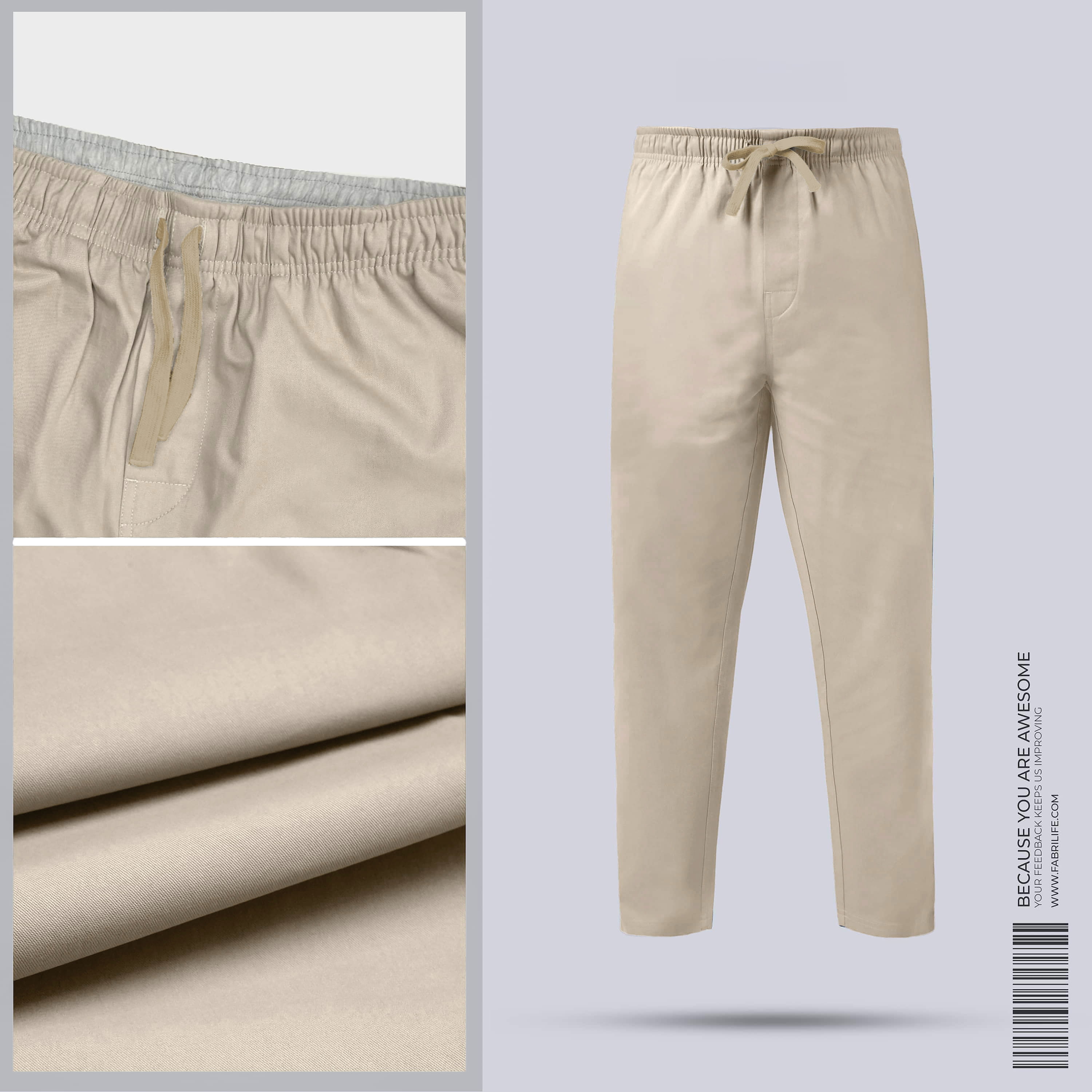 Mens Premium Trouser - Natural Beige