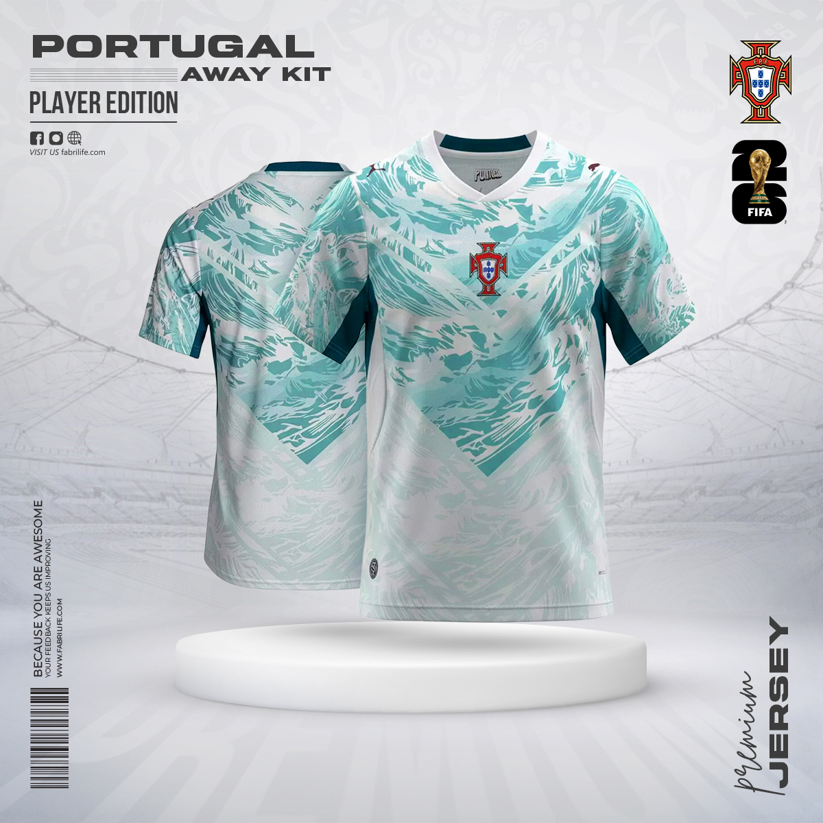 Portugal 2026 World Cup Away Jersey - Player Edition