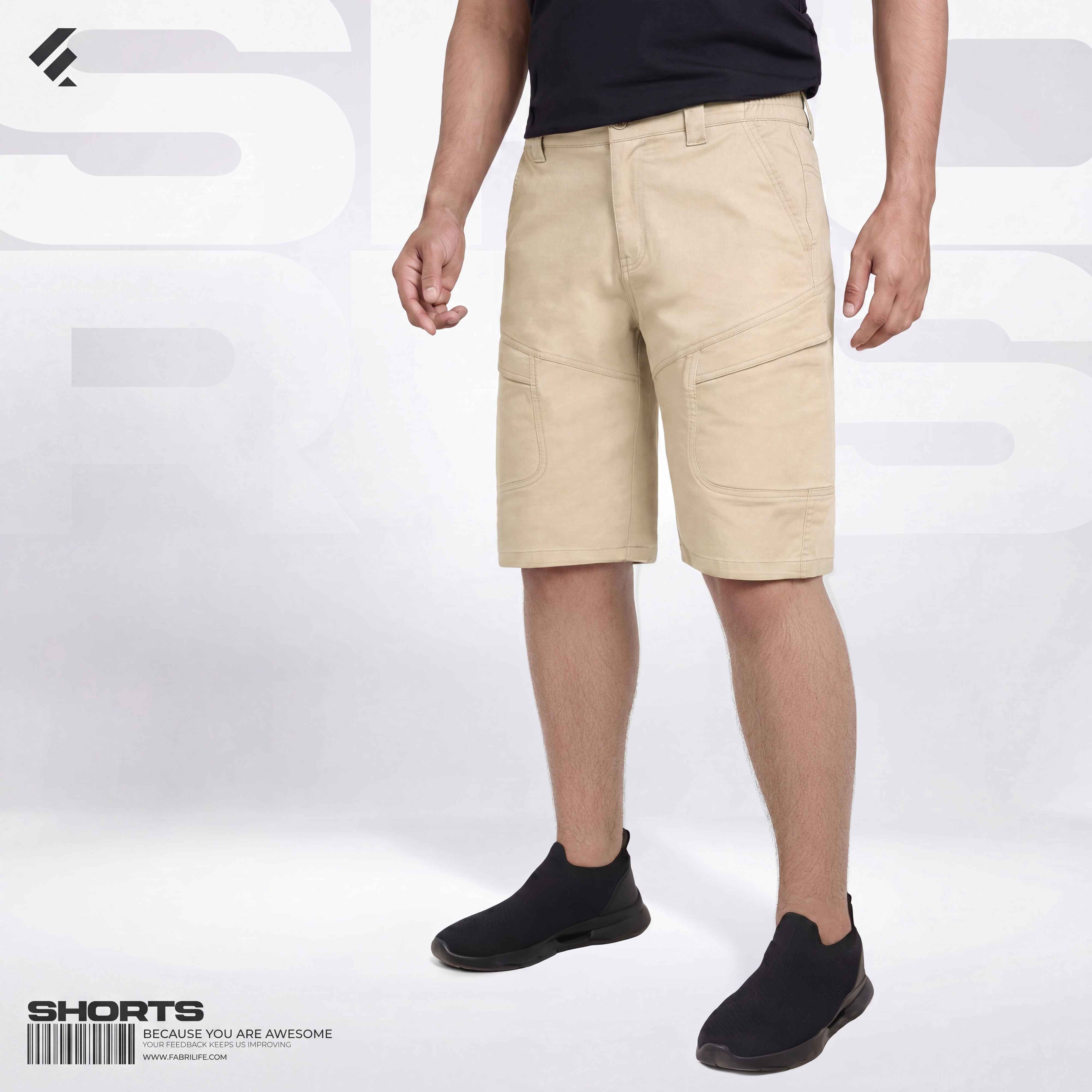 Mens Premium Bermuda Cargo Shorts - Orbitron