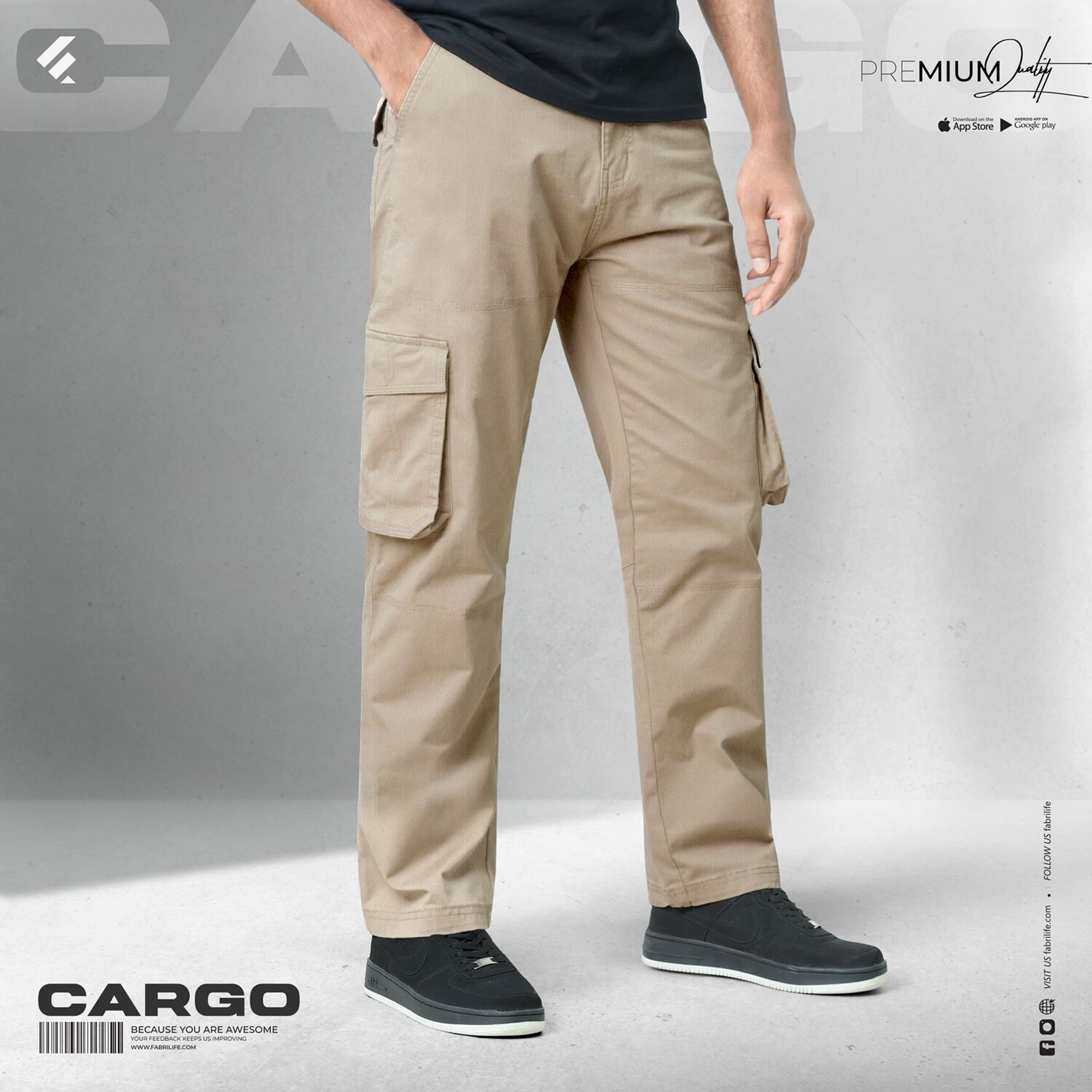 Premium Cargo Pant [6 Pocket]- Tan