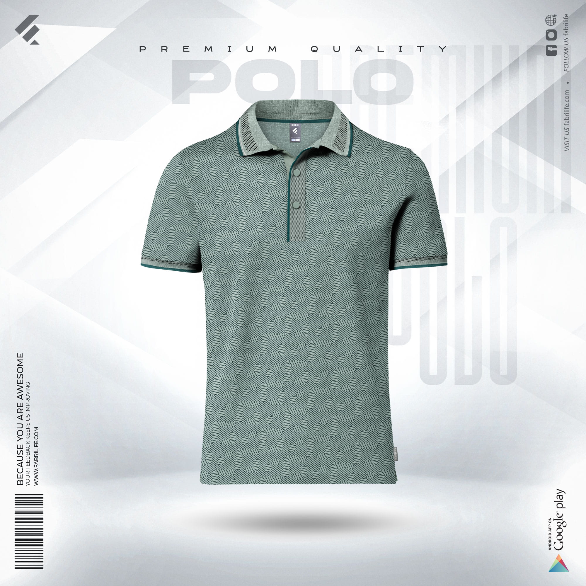 Premium Elite Edition Double PK Polo - Ice Berg