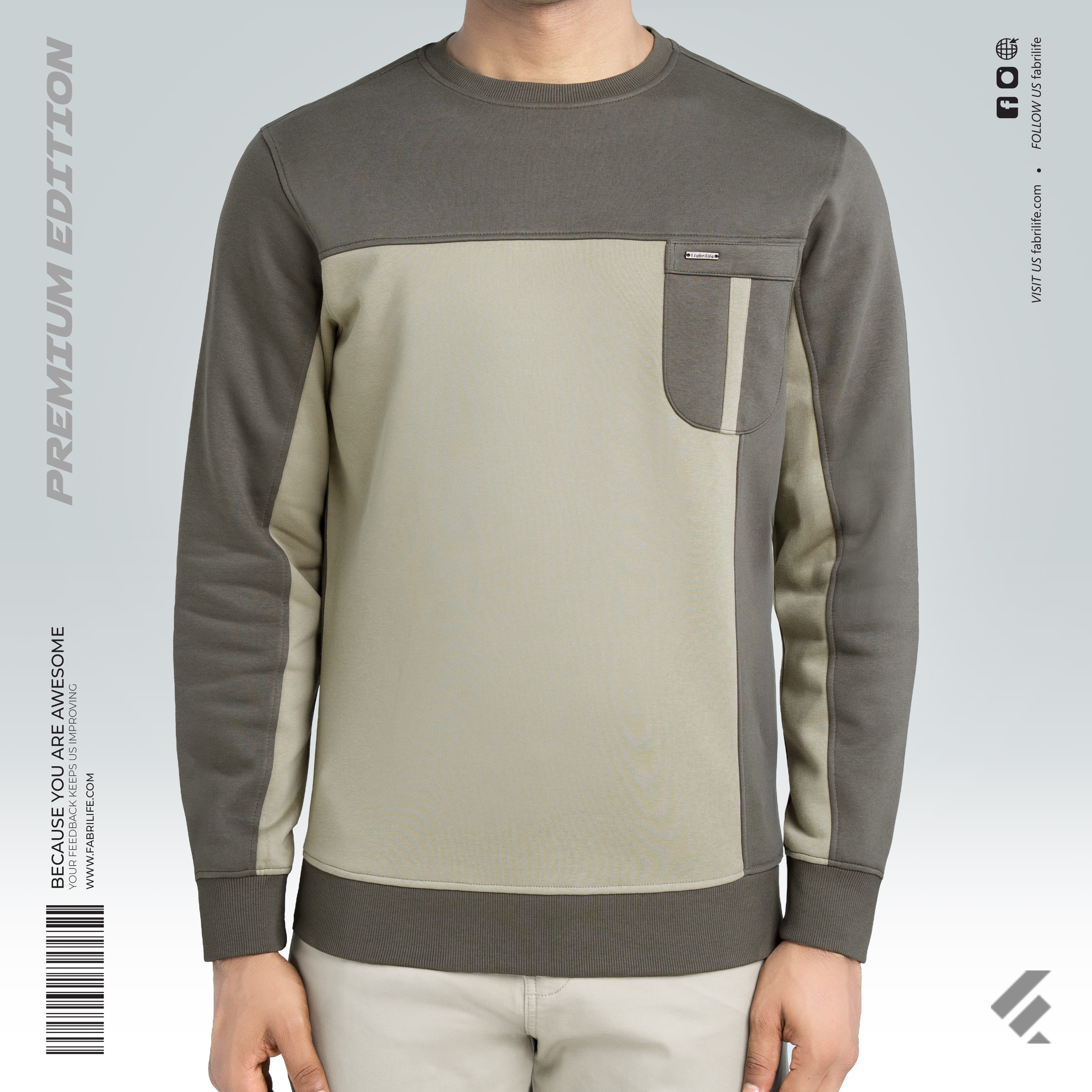 Mens Premium Sweatshirt - Slate Divide